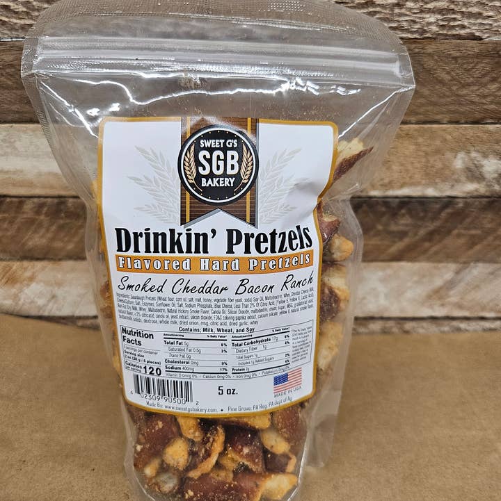 Sweet G's Bakery - Drinkin’ Pretzels - Wholesale Pretzels - Assortment #B Flavored Hard Pretzels (60 - 5oz Bags)1