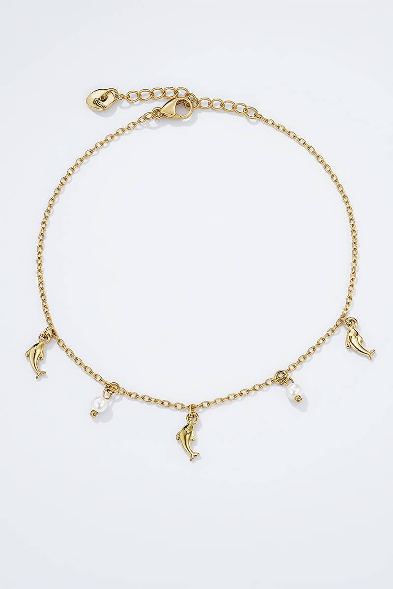 Oro Cadenas de tobillo de acero inoxidable 624RX25 de venta al por mayor en Faire0