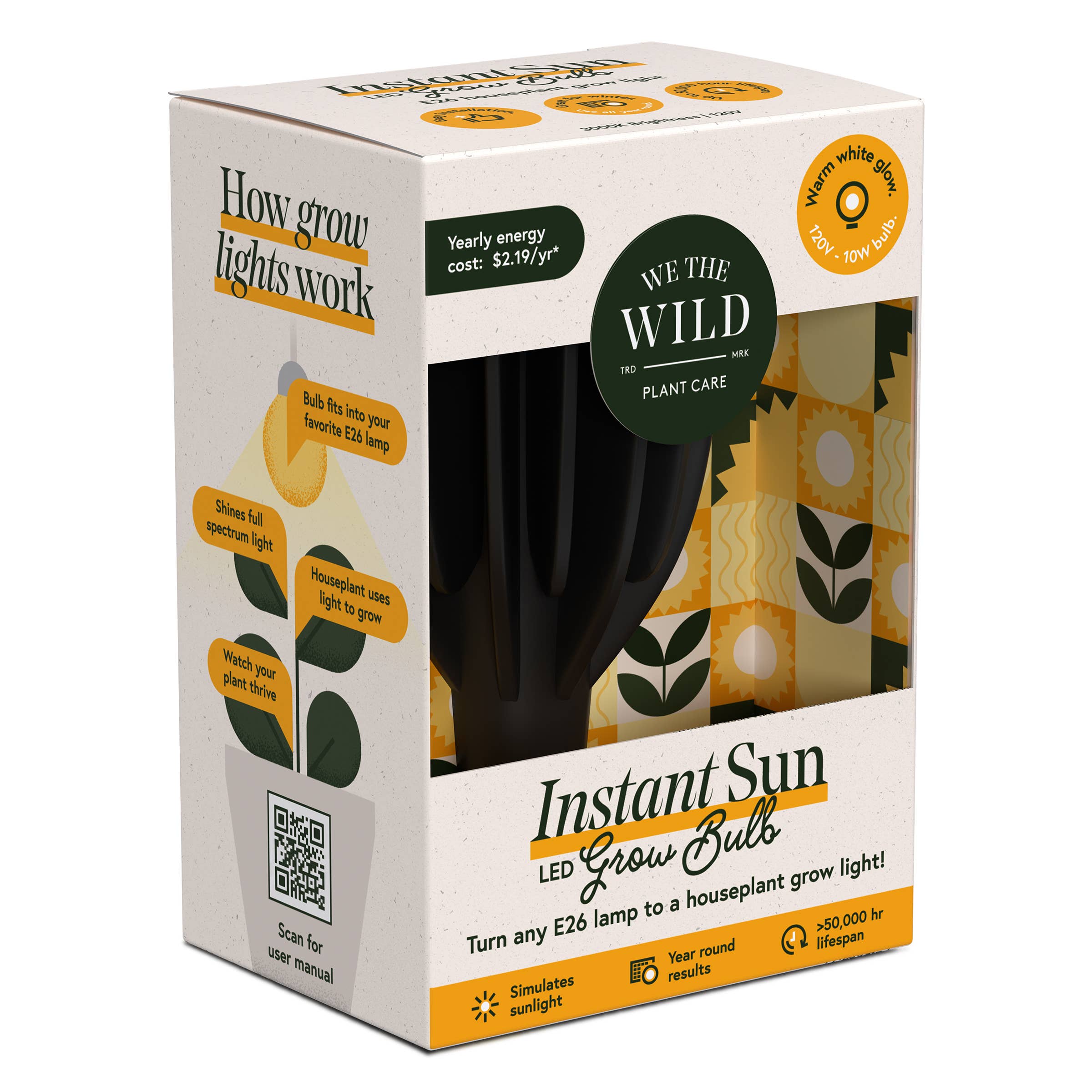 We The Wild Plant Care USA - Wholesale Light Bulb/Puck - Instant Sun LED Grow Light Bulb 11W6