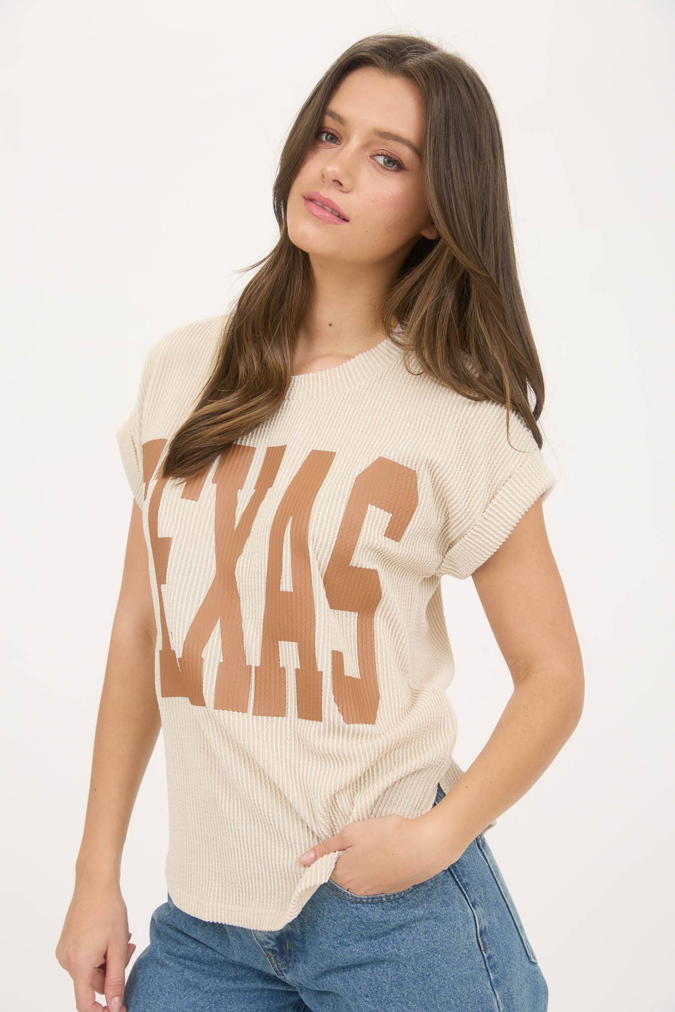 Blu Pepper - Wholesale Knit Top - Women's - TEXAS SHORT SLEEVE SWEATER KNIT T-SHIRT7