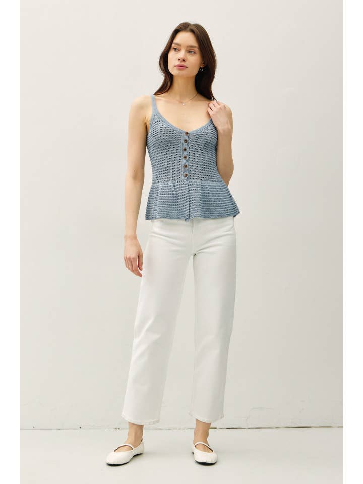 Be Cool - Wholesale Knit Top - Women's - PEPLUM SWEATER TANK