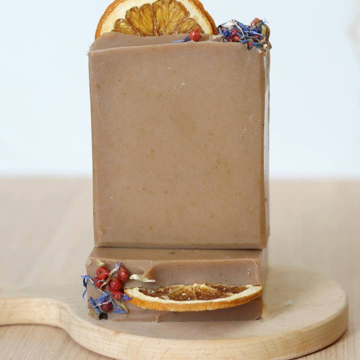 Warm Citrus Natural Soap, Christmas Soap, Winter Soap for wholesale by Sudsy Soap Works LLC