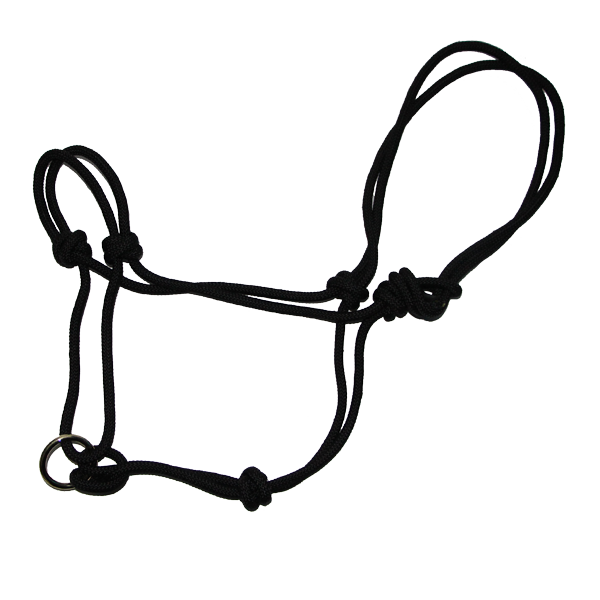 Smart Horse Gear – wholesale Ridutrustning – 3/8 tum repgrimma med ring, svart1