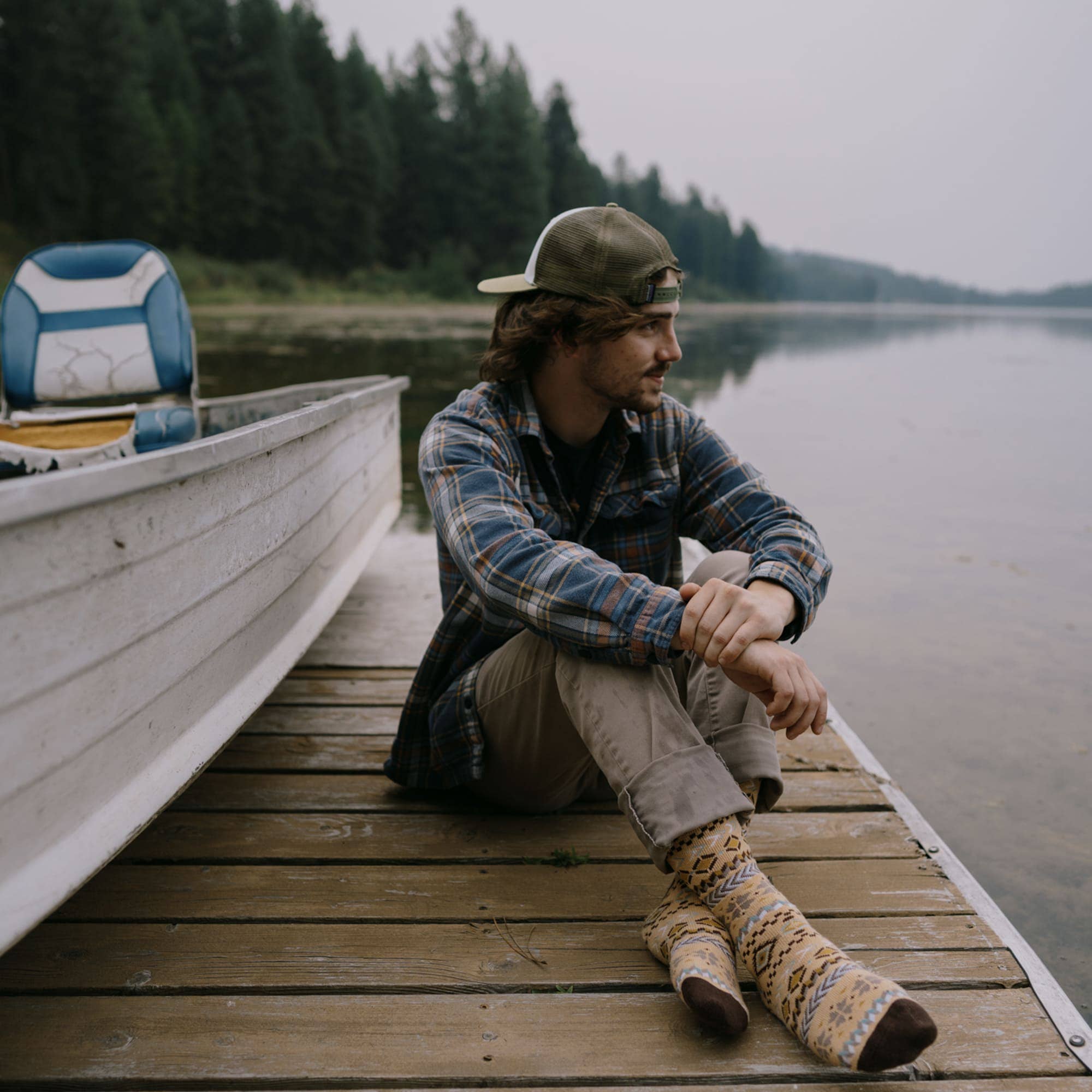 Polar Star - Vente Chaussettes – femme - Chaussettes Tribes | Chaussettes chaudes | Chaussettes brunes | Chaussettes Woodland2