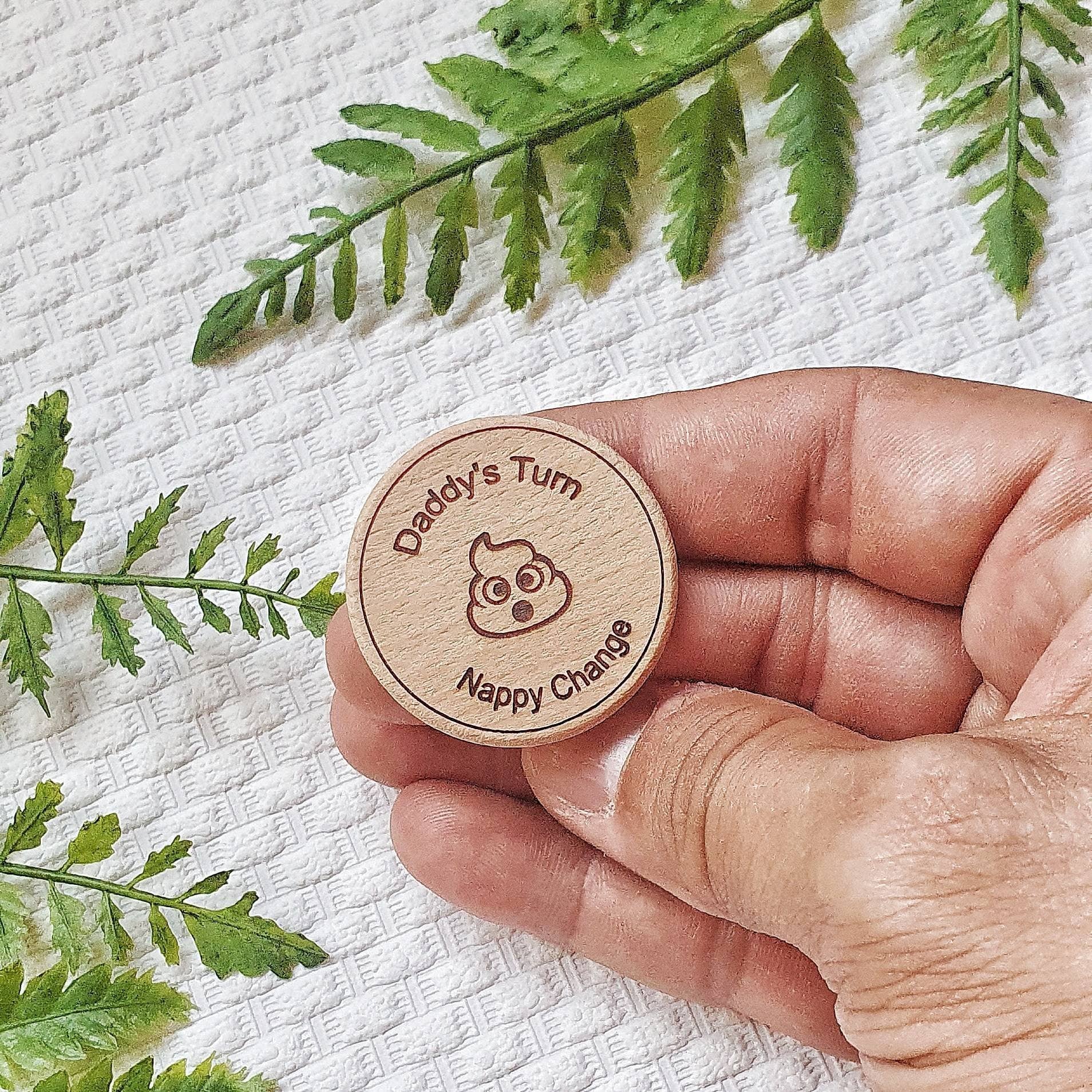 Knotty_baby – wholesale Keepsake coin/token – Nappy Decision Coin, New Parent, Baby Shower, Flip Coin,