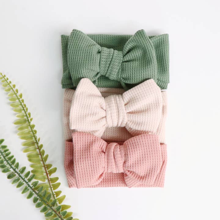 Aubrey Gianna's Boutique - Wholesale Fashion Headband - Baby - Waffle Bow Baby Headbands