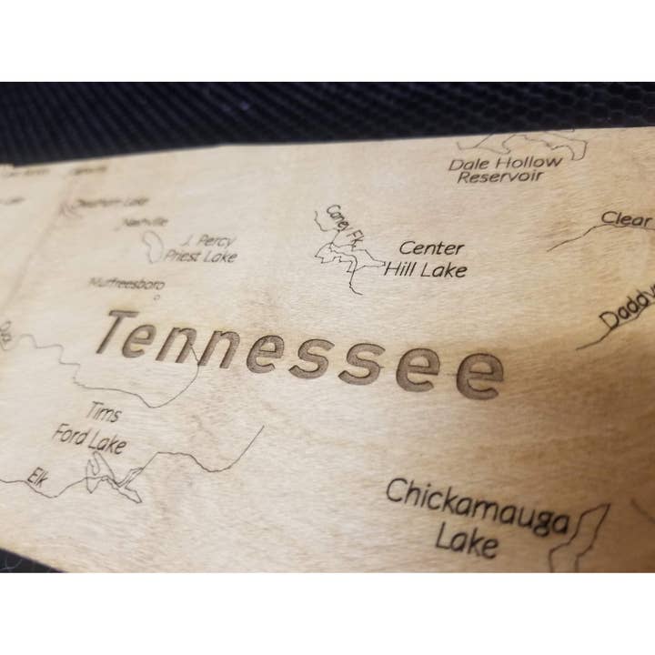 Tennessee Houten Kaart voor wholesale door Meridian Maps