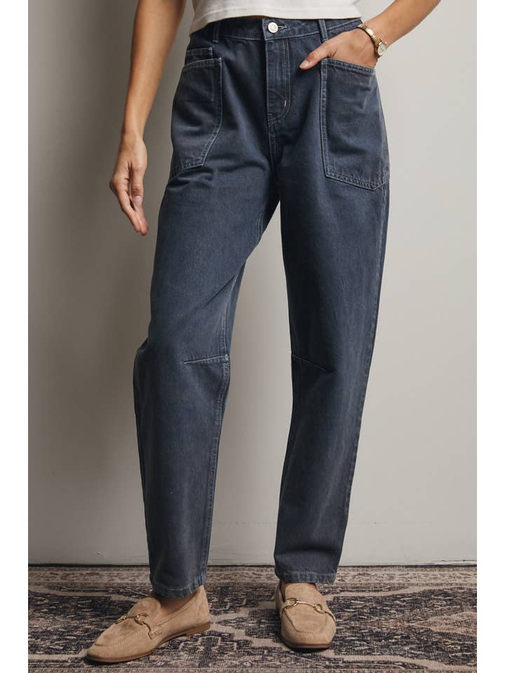 Forte - Wholesale Jeans - Women's - High Rise Barrel Utility Jeans FP0004 12