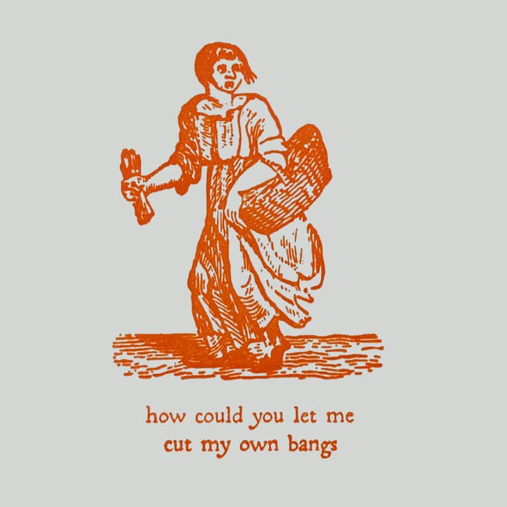 Hur kan du låta mig klippa mina egna lugg | Silly Friend Card för wholesale av Rx Letterpress