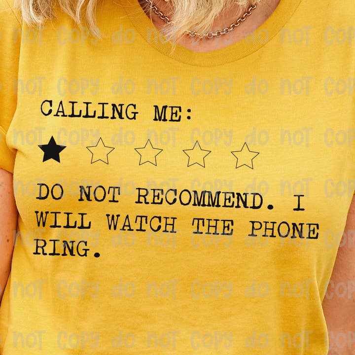 CALLING ME DTF - DTF Transfer for wholesale by Sassy and Sublime