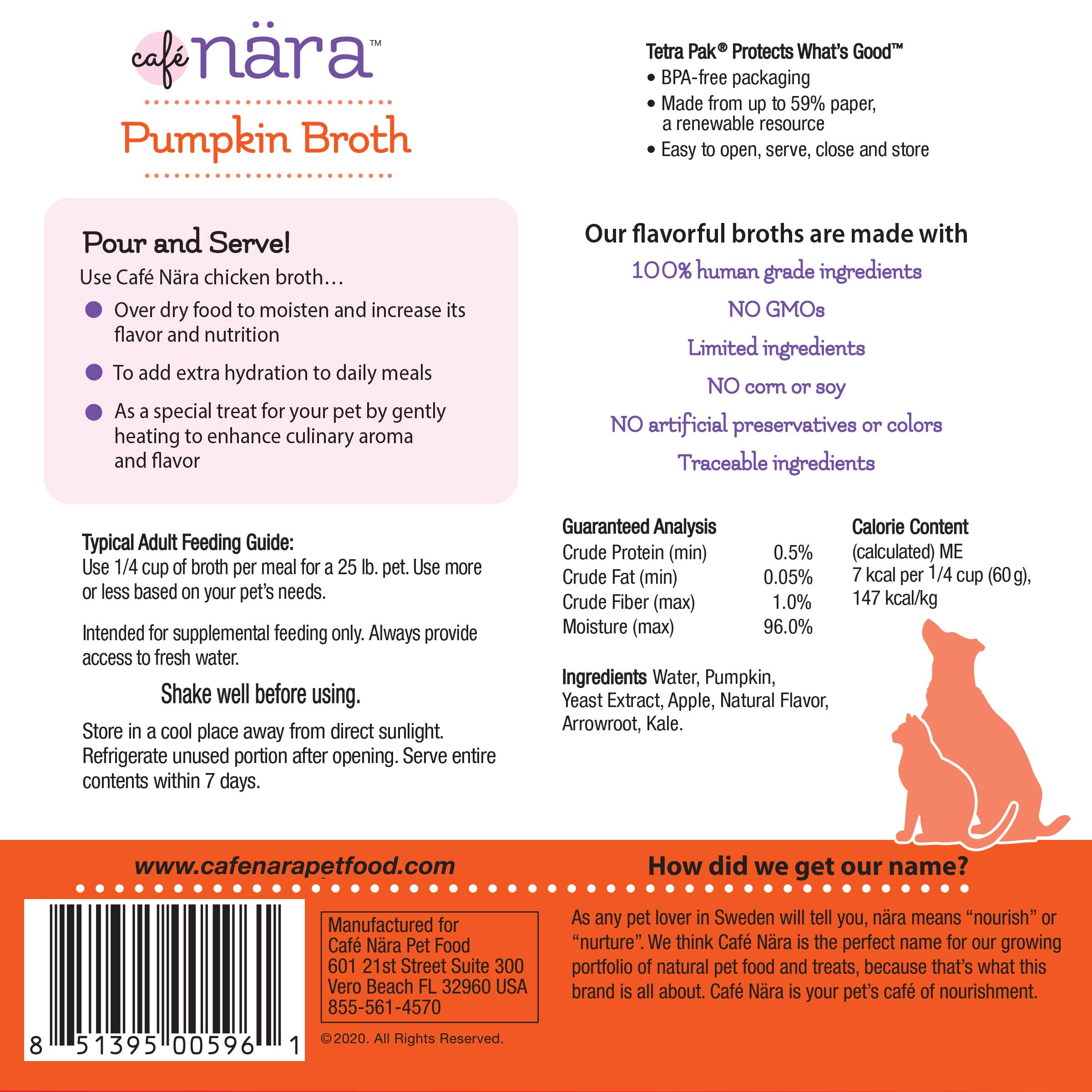 Caru - Wholesale Pet Supplement - Cat/Dog - Cafe Nara Pumpkin Broth for Dogs & Cats1
