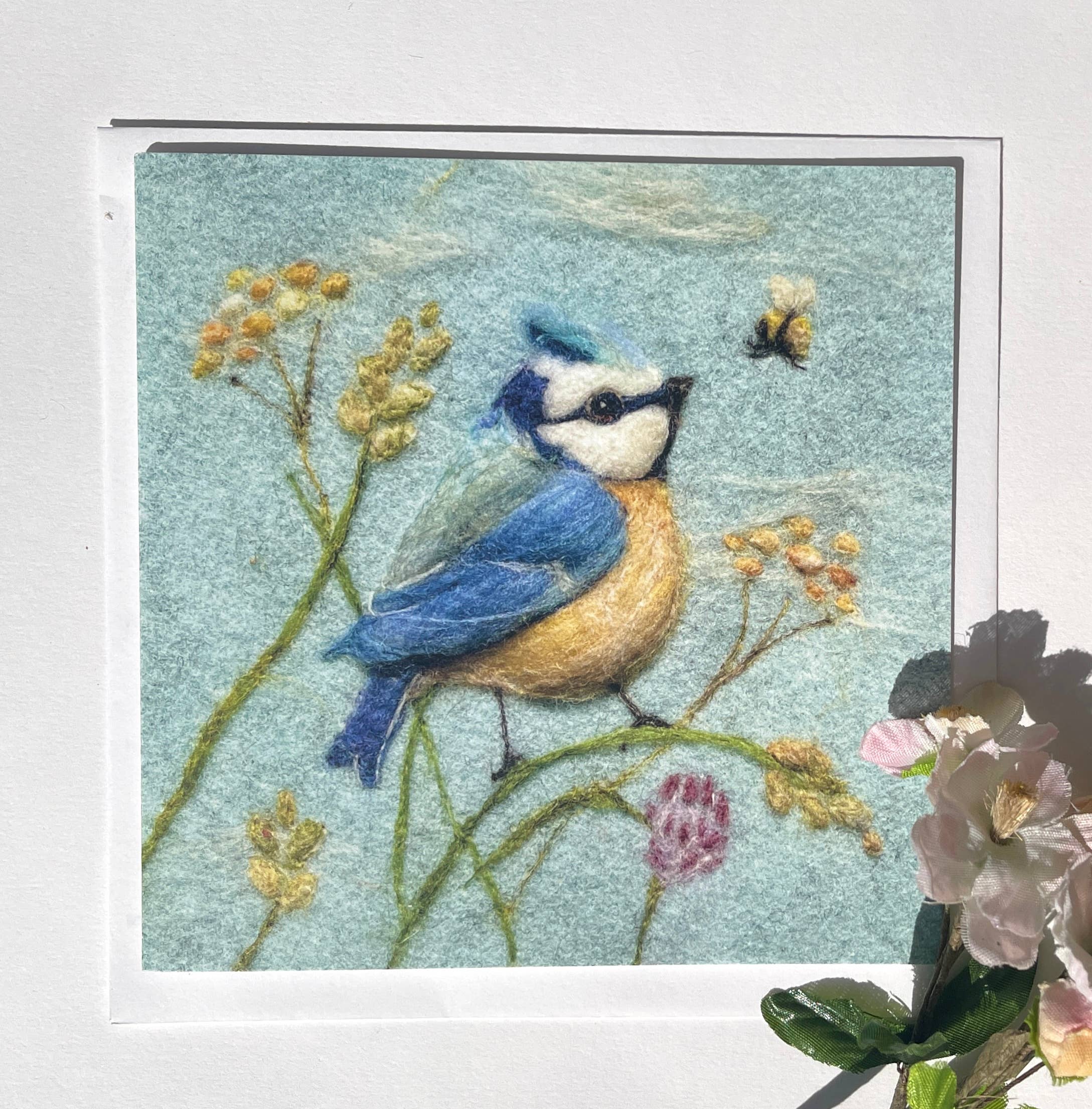 Sweet Liberty Belle - Wholesale Everyday Greeting Card - Blue Tit Greeting Card - Print of felt artwork5