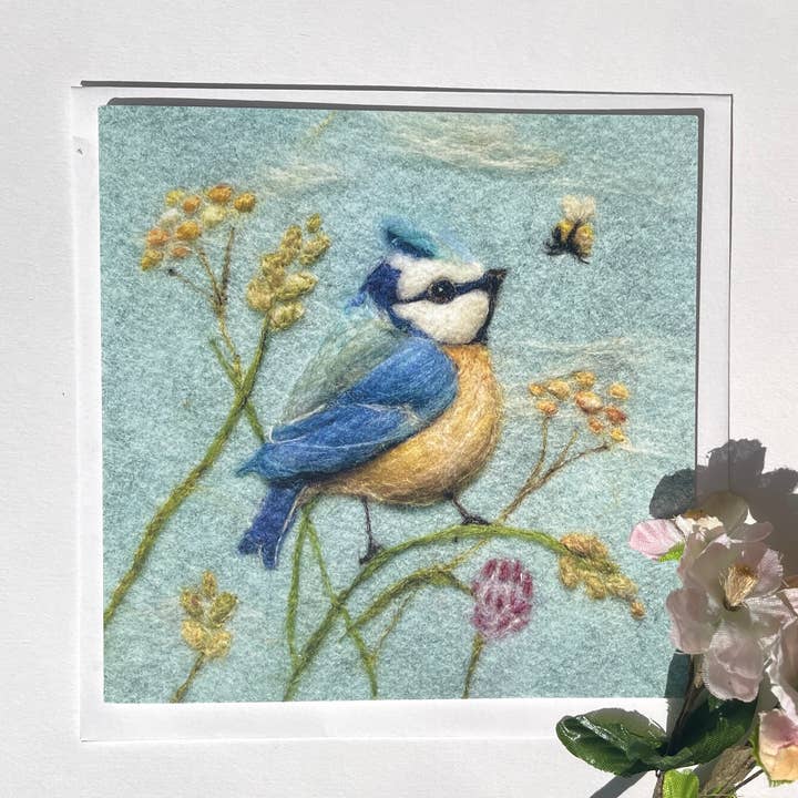 Sweet Liberty Belle - Wholesale Everyday Greeting Card - Blue Tit Greeting Card - Print of felt artwork5