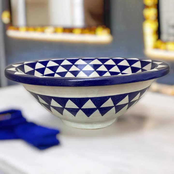 Moroccan Sink - Wholesale Bathroom Accessory Set - Round Washbasin Hand Painted Bathroom & Kitchen Sink2