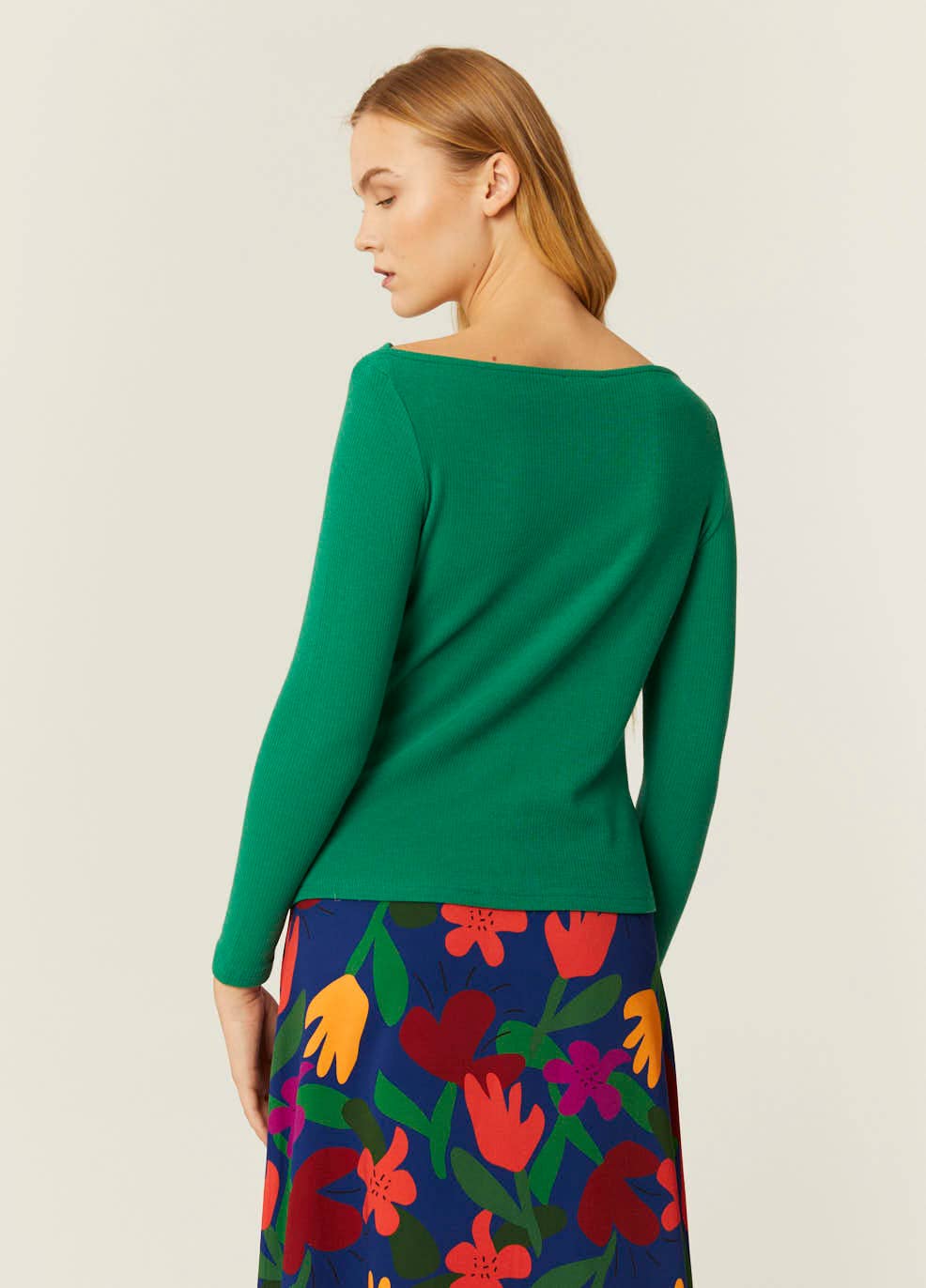 Pepaloves - Wholesale Knit Top - Women's - TOP CANALE CUELLO BARCA VERDE3