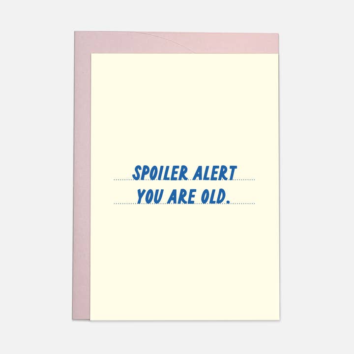 Spoiler alert greeting card for wholesale by Kaart Blanche