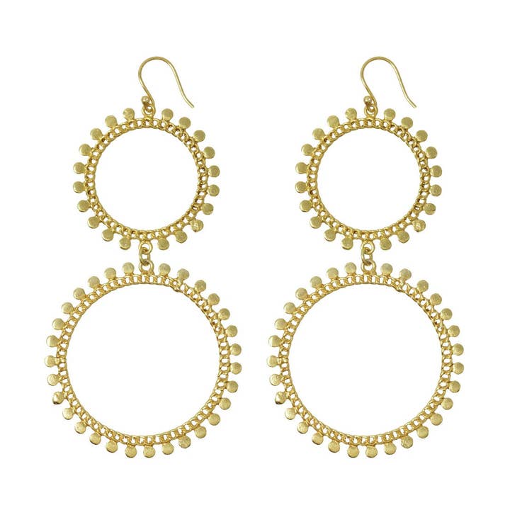 Double Sunray Earrings for wholesale by Ashiana London