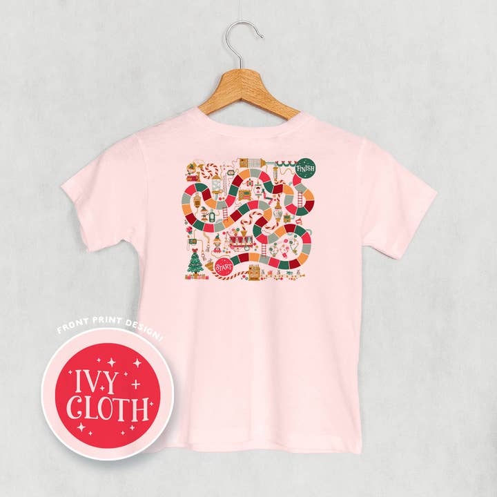 Ivy + Cloth - Wholesale Screen Printed T-Shirt - Kids - Holiday Board Game Doodle (Kids Back Print)2