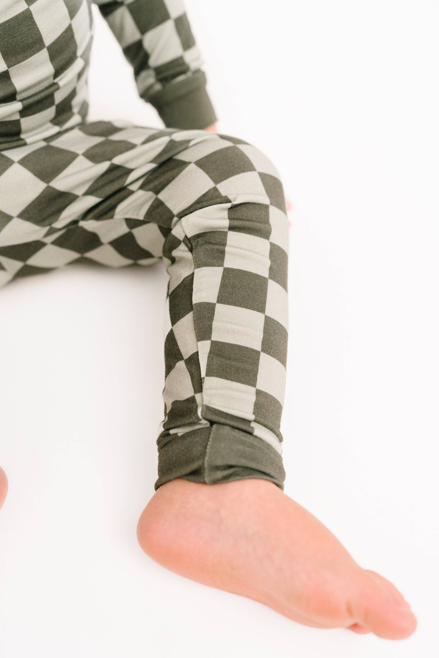 Little One Shop - Wholesale Top & Pant Set - Baby - Pine Checkered Bamboo Set2