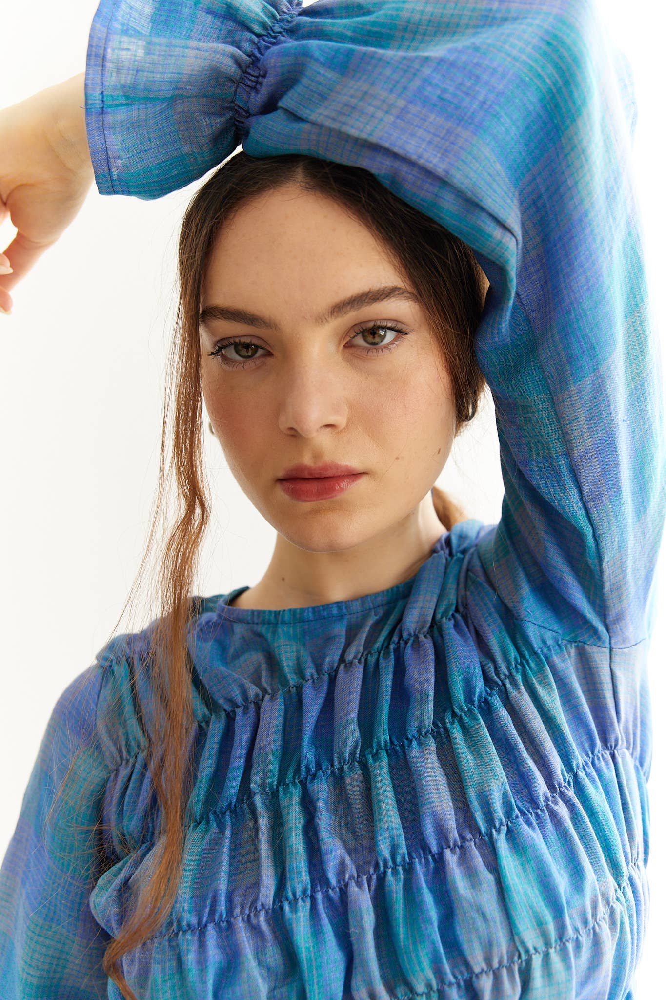 Hand Apparel - Wholesale Blouse - Women's - Pesca Blouse Blue1