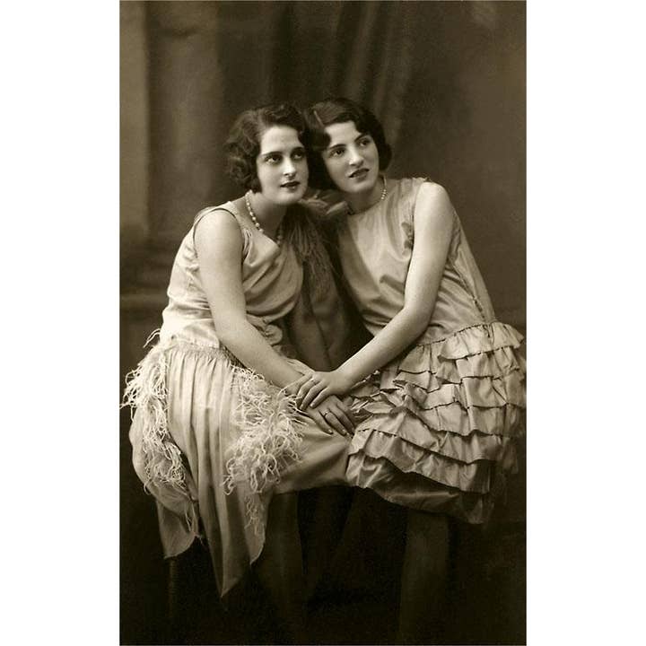 Postcard PH-77 Studio Portrait, Two Women for wholesale by Found Image Press