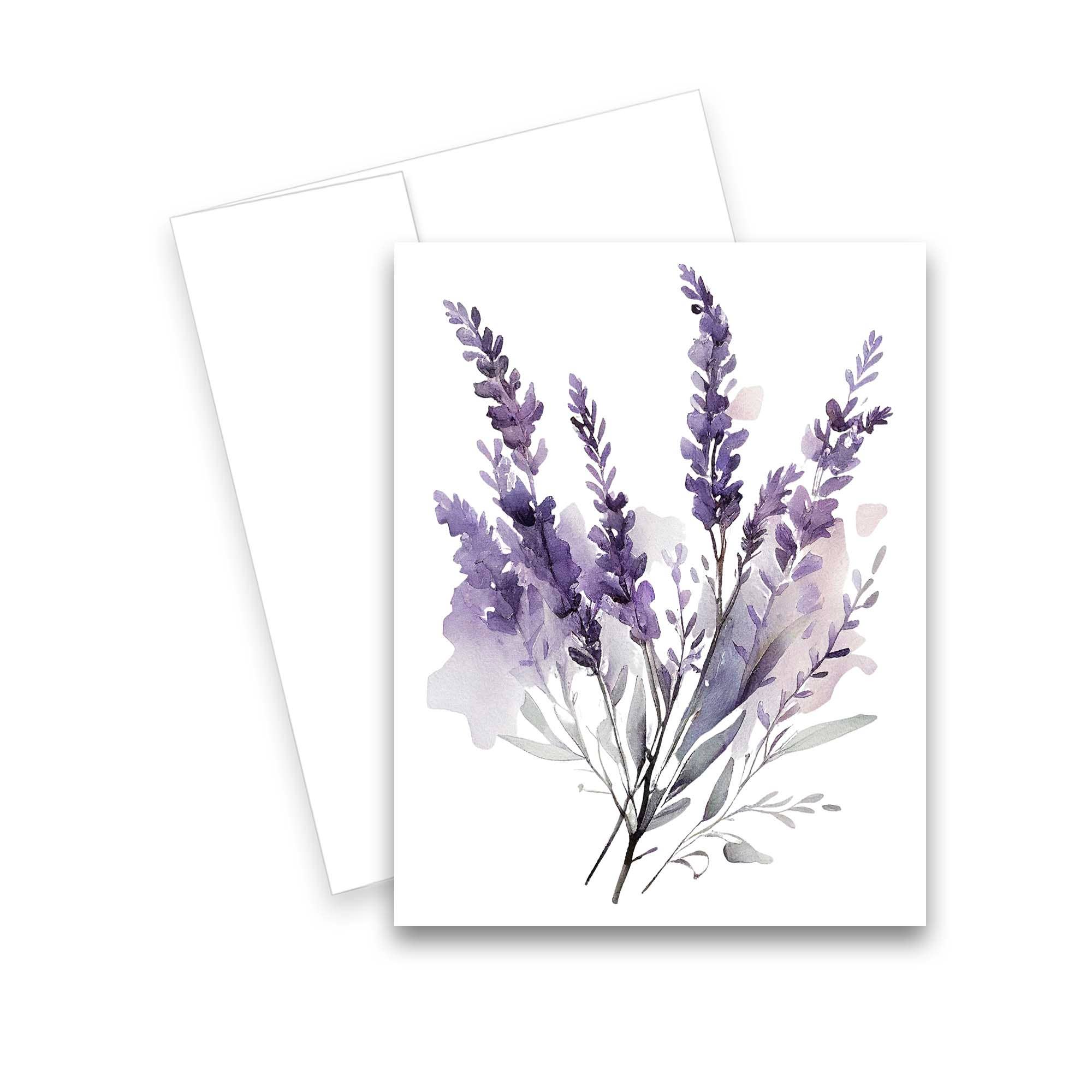 Aria Rae - Wholesale Stationery/Notecard Set - Assorted Lavender Greeting Cards, Set of 6, Blank Notecards2