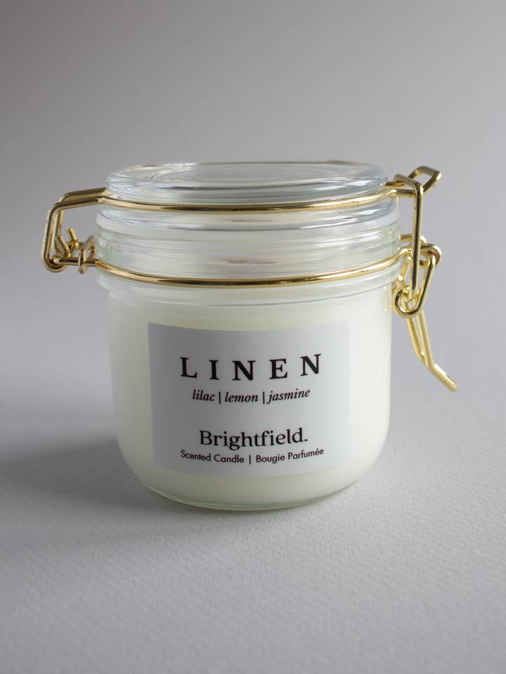 Linen Petite Candle for wholesale by Brightfield