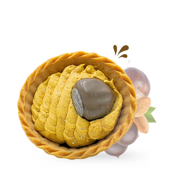 Tartelette en cire parfumée châtaigne grillée pour la vente par Les Fées Mères