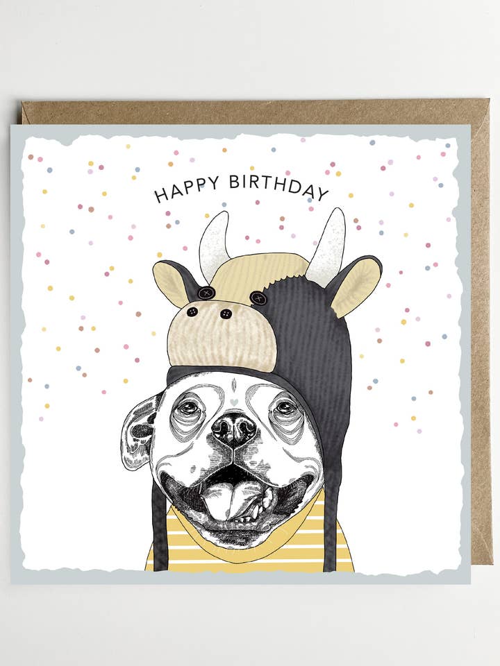 Adora-bull Birthday for wholesale by Dotty Dog Art