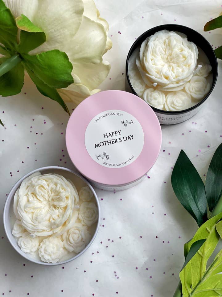 Vela de Feliz Día de la Madre 8 oz Multicolor, Aroma Floral para venta al por mayor de Akivodu Candles