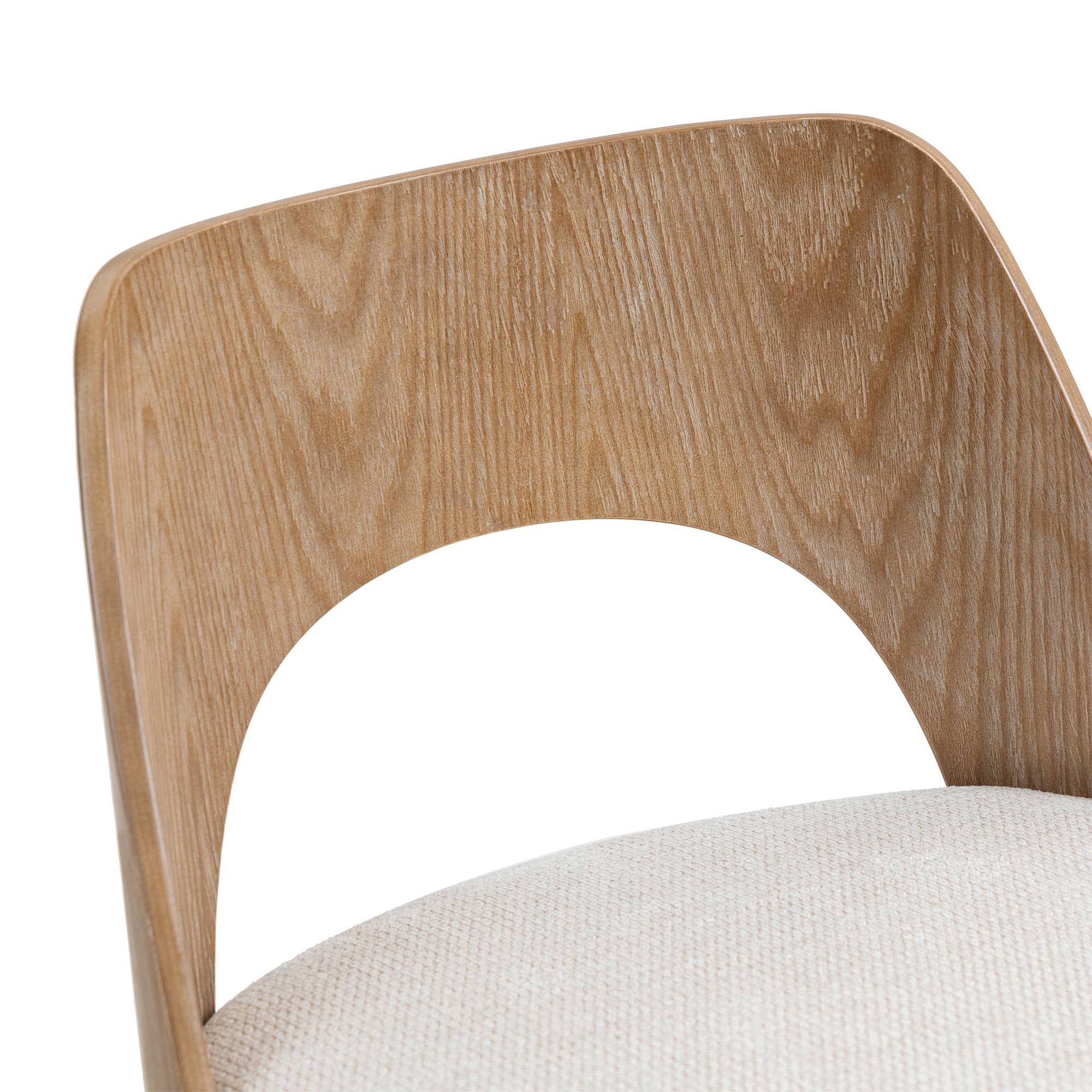 Glamour Home - Wholesale Stool - Set of 2 Bethan Beige Washed Boucle Fabric Counter Stool9