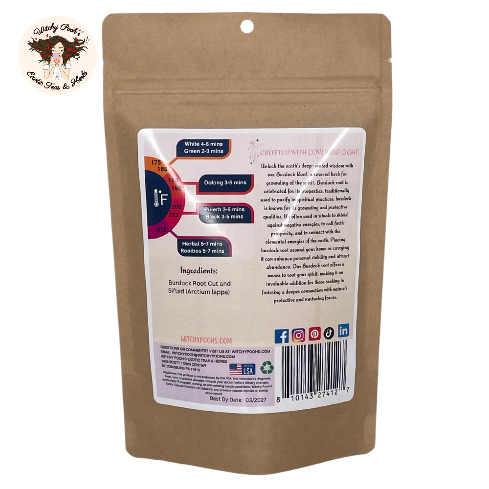Witchy Pooh's Exotic Teas & Herbs - Wholesale Loose Tea - Witchy Pooh's Burdock Root Tea - Cut and Sifted22