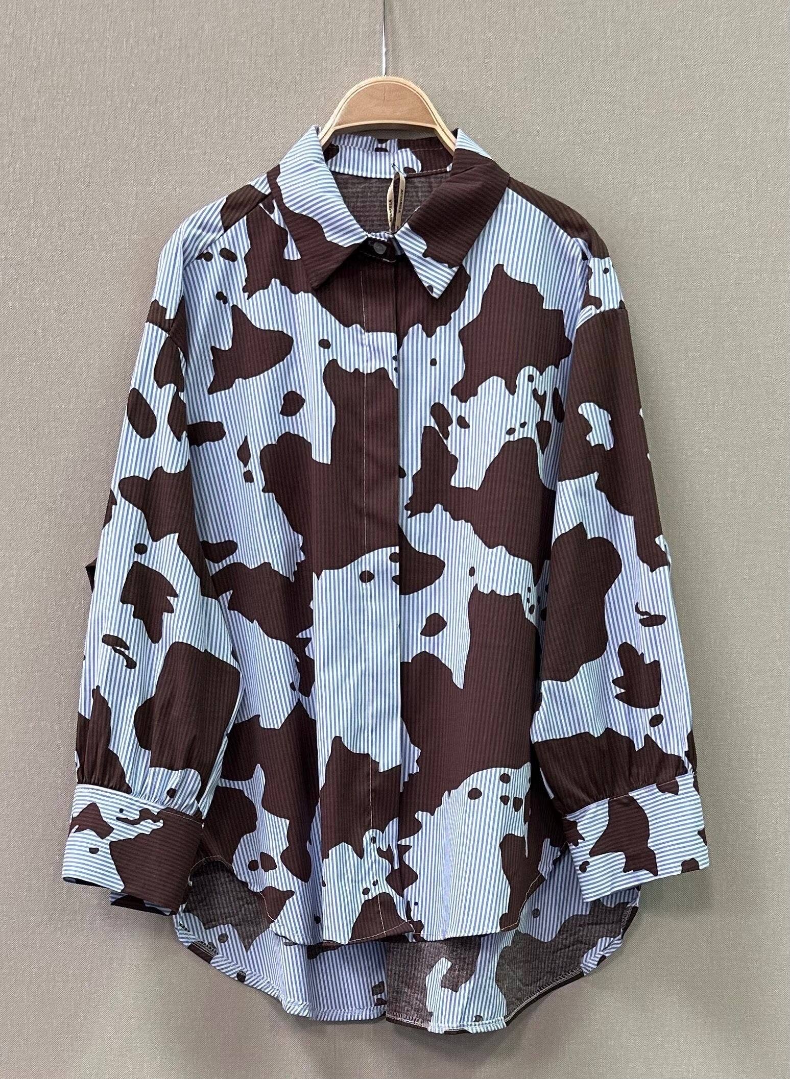 SWEET MAGIC MODA Y COMPLEMENTOS - Wholesale Button Down Shirt - Women's - STRIPED COTTON SHIRT 2