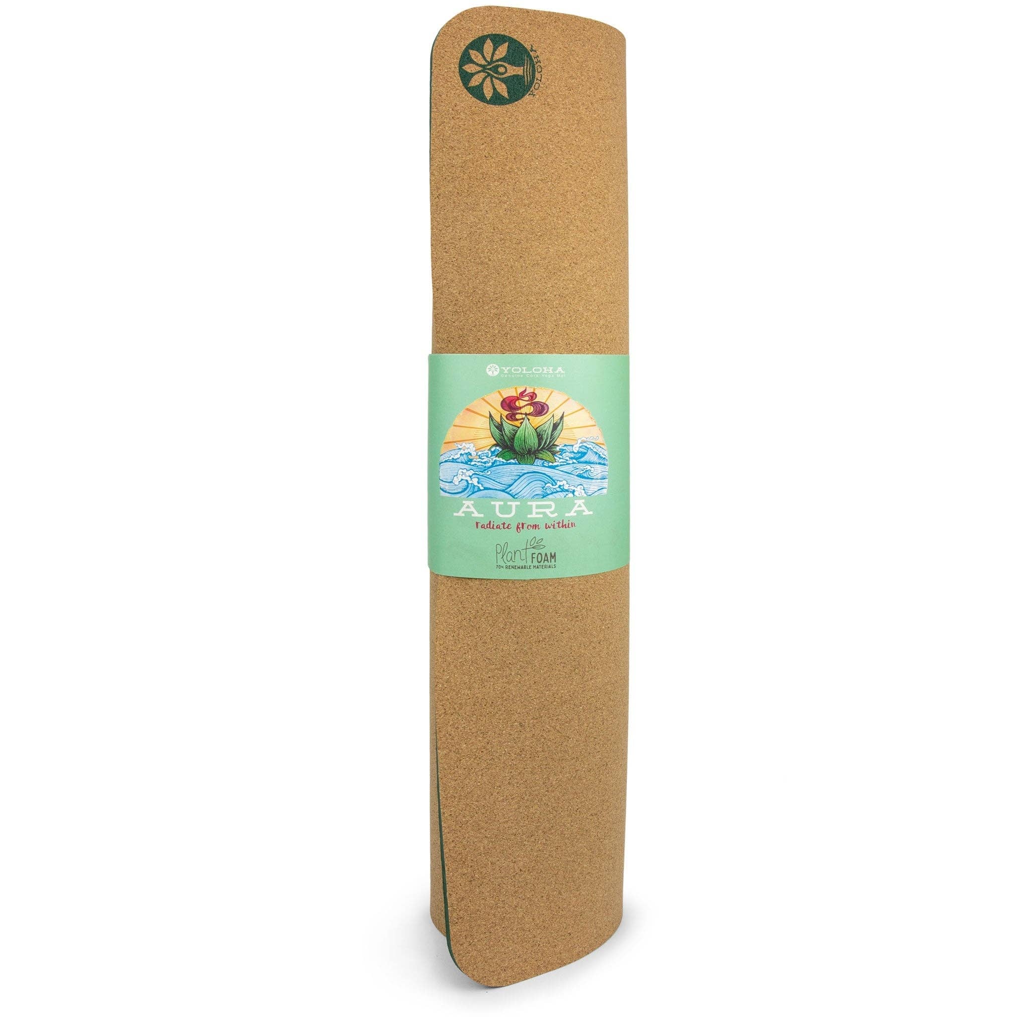 Yoloha Yoga - Vente Tapis de yoga - Tapis de yoga en liège Inhale Exhale Aura2