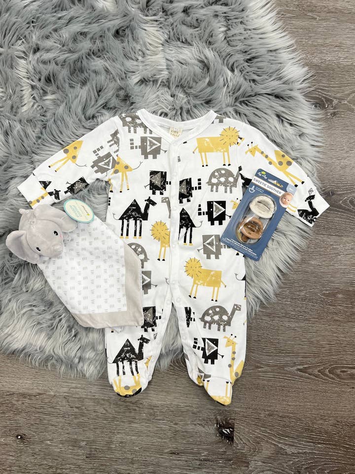 Camel & Giraffes Footy Jammy for wholesale by Two Cute Boutique LLC