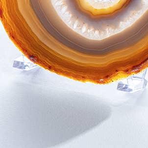 GeoCentral - Wholesale Decorative Tabletop Object - Clear Acrylic Agate Stands0