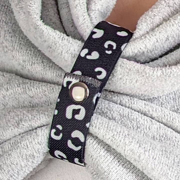 Clip pour vêtements d'allaitement à imprimé léopard noir V2 pour la vente par T & Belle