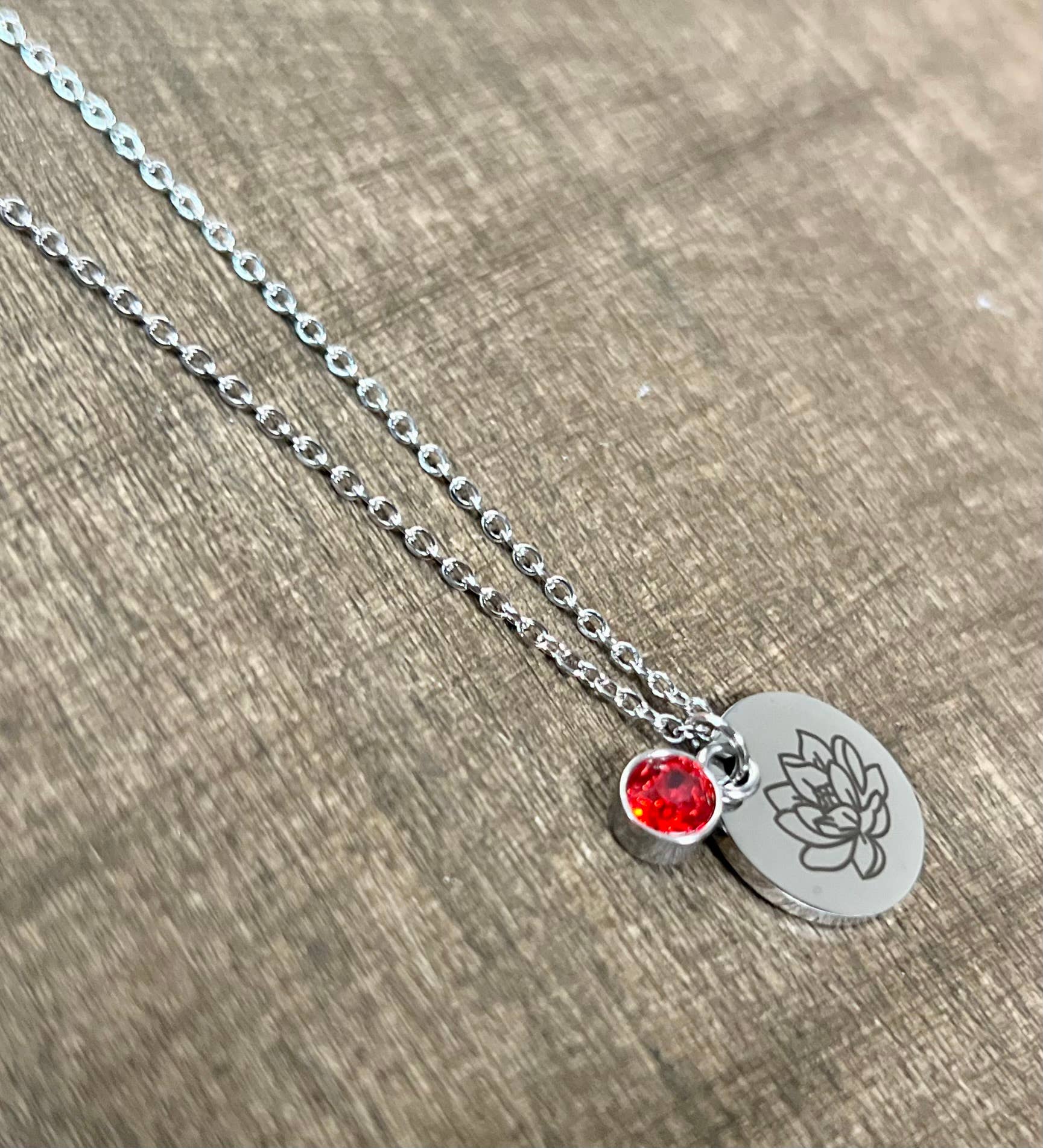 Briano Wholesale - Wholesale Pendant/Charm Necklace - Silver Birth Flower Necklaces - Stainless Steel6