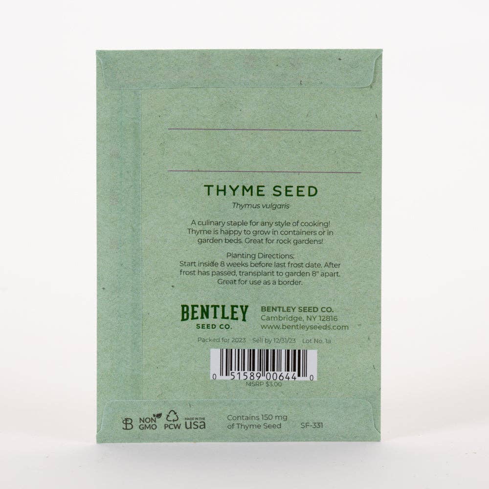 Bentley Seed Co. - Wholesale Birthday Card - It's Birthday Thyme - Thyme Seed Packets4