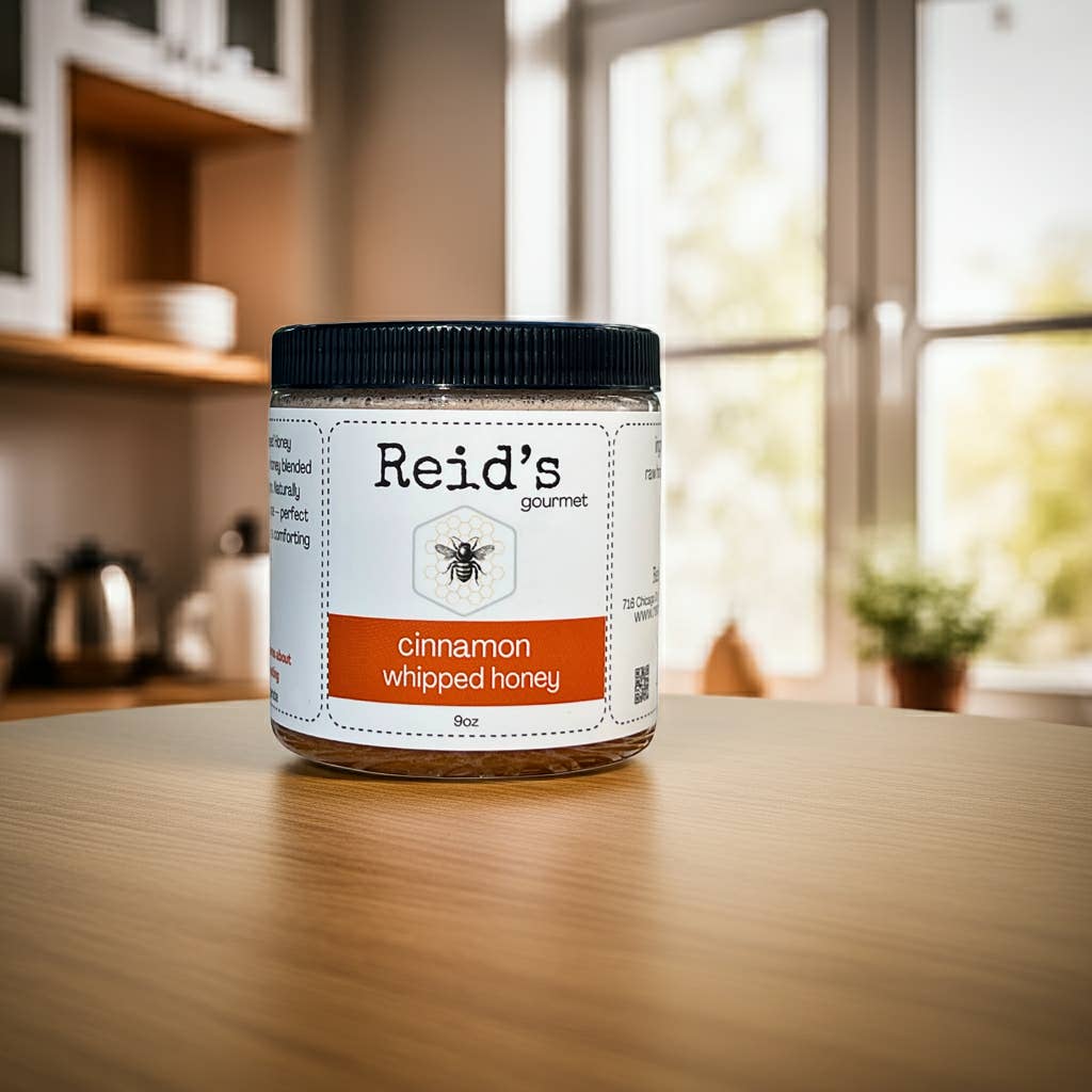 Reid's Gourmet - Vente Miel - Miel Fouetté à la Cannelle, Petite Production, Tout Naturel, Tartinable