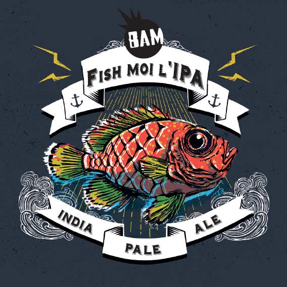 Blonde IPA - Fish me the IPA 33cl - Prodotto in Francia per la vendita all'ingrosso da parte di Brasserie BAM