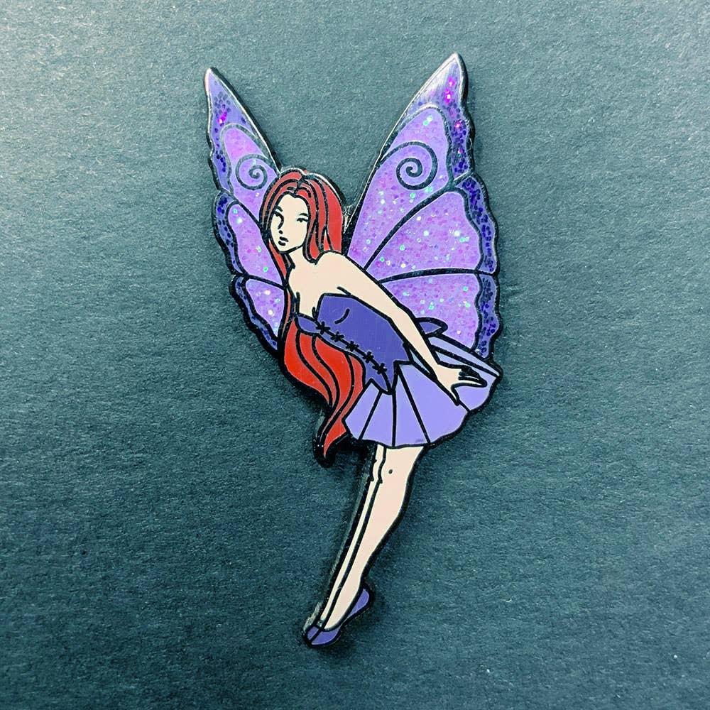 Amy Brown Art - Wholesale Lapel Pin/Button - Purple Fairy Enamel Pin0