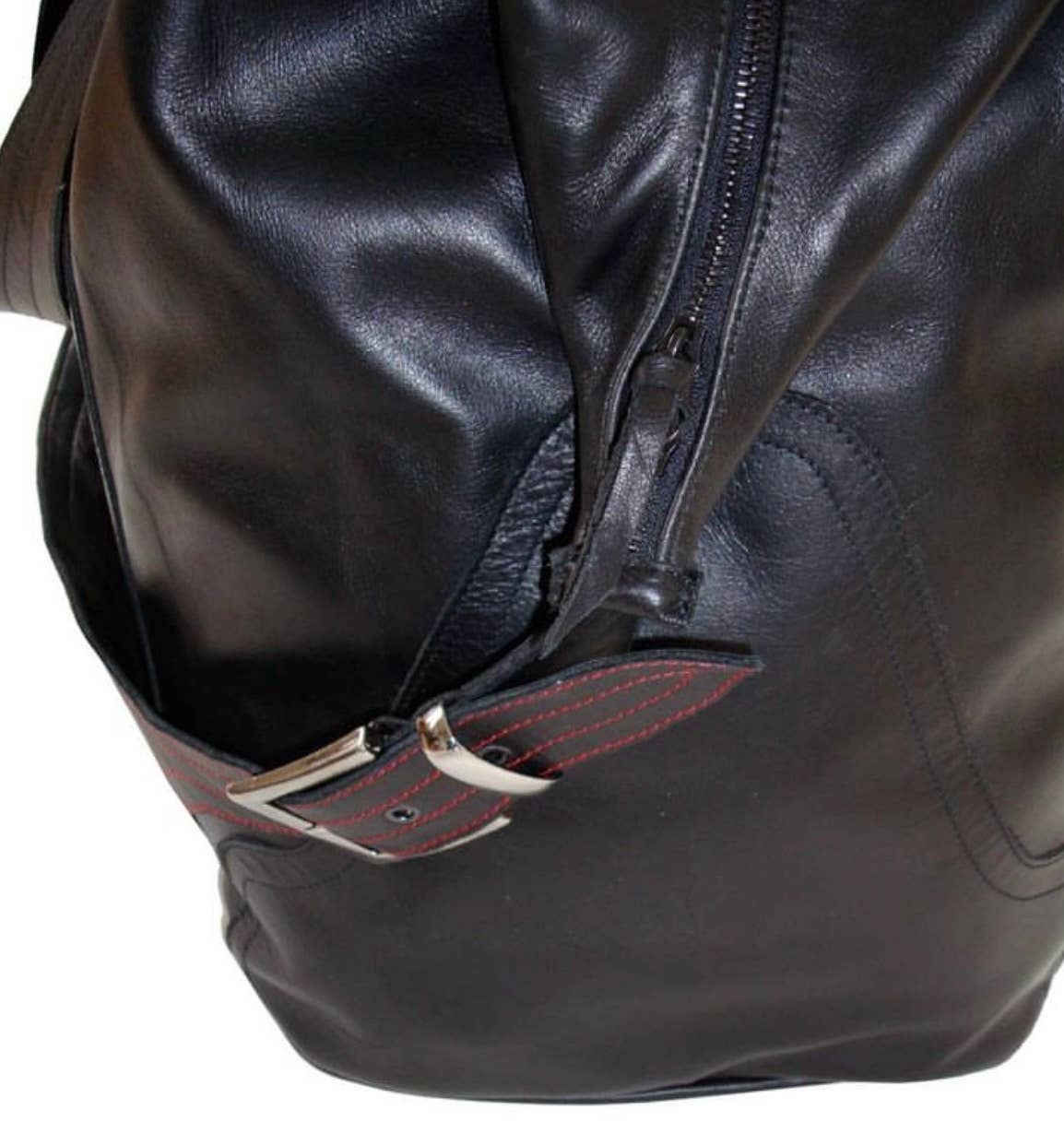 Impromptu Musé - Wholesale Weekender Bag - Men's - Black Italian Soft Leather Oversized Holdall3