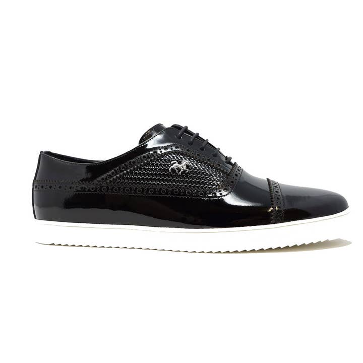 Paul Branco Zep Shoes LLC ) 901E Cerritos Ave CA 92805 - Venta al por mayor Zapatillas urbanas - Hombre - Zapatos de hombre 100% piel 65098. Poseidón - Patente negra