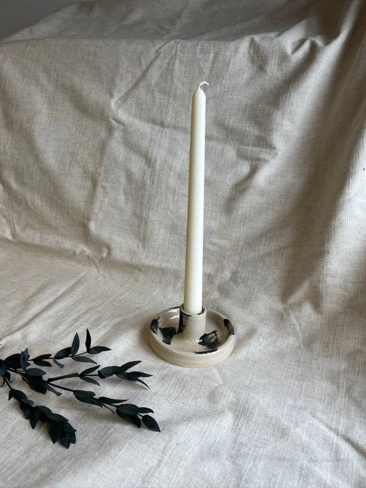 The Maker's Mark candle stick holder for wholesale by Charlotte Manser Ceramics