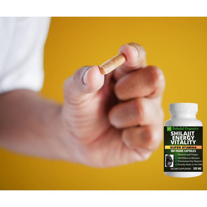 Behalal Organics - Vente Supplément oral/vitamine - Complément de Shilajit 500 mg, 100 gélules rapides7