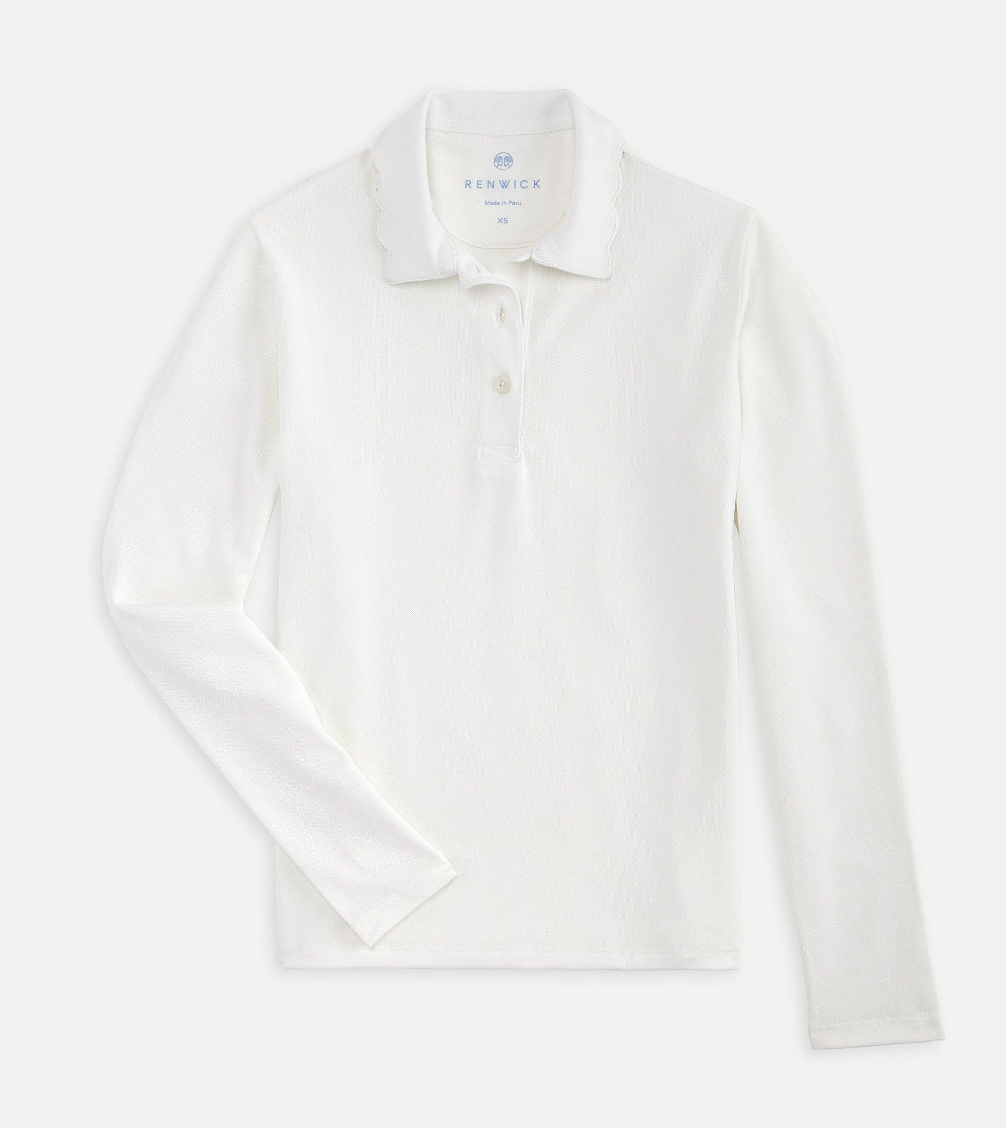 RNWK - Wholesale Polo - Women's - Scallop Collar Long Sleeve Polo9