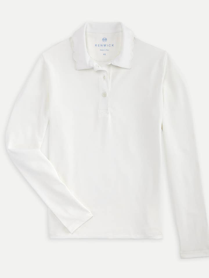 RNWK - Wholesale Polo - Women's - Scallop Collar Long Sleeve Polo9