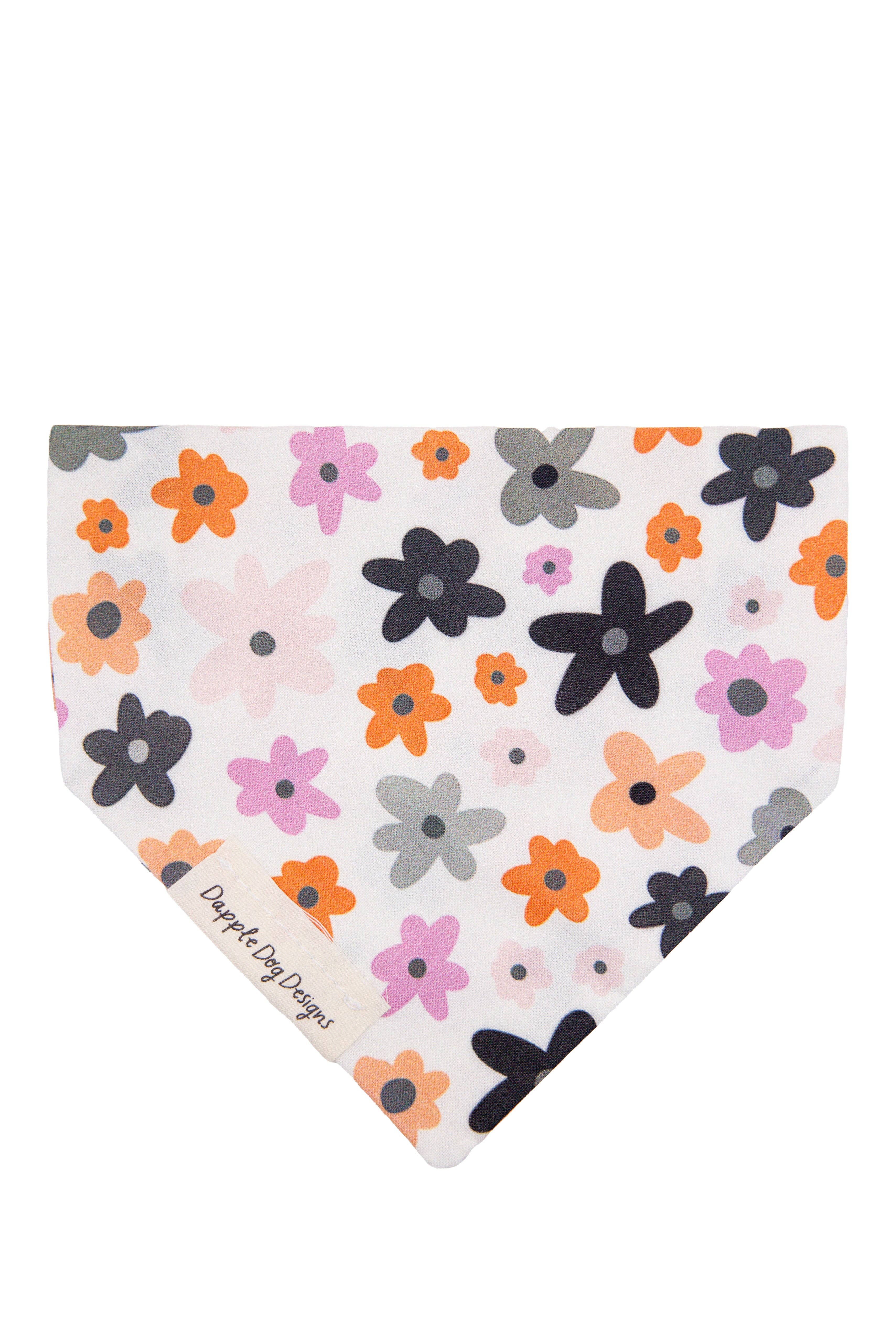 Dapple Dog Designs - Wholesale Pet Bandana - Dog - Spooky Groovy Floral Bandana - Halloween Dog Bandana3