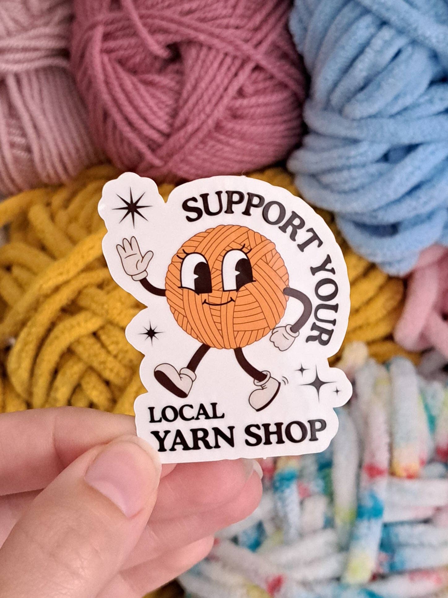 The Pigeon's Nest – wholesale Sticker – Support Your Local Yarn Shop Sticker - small yarn shop2